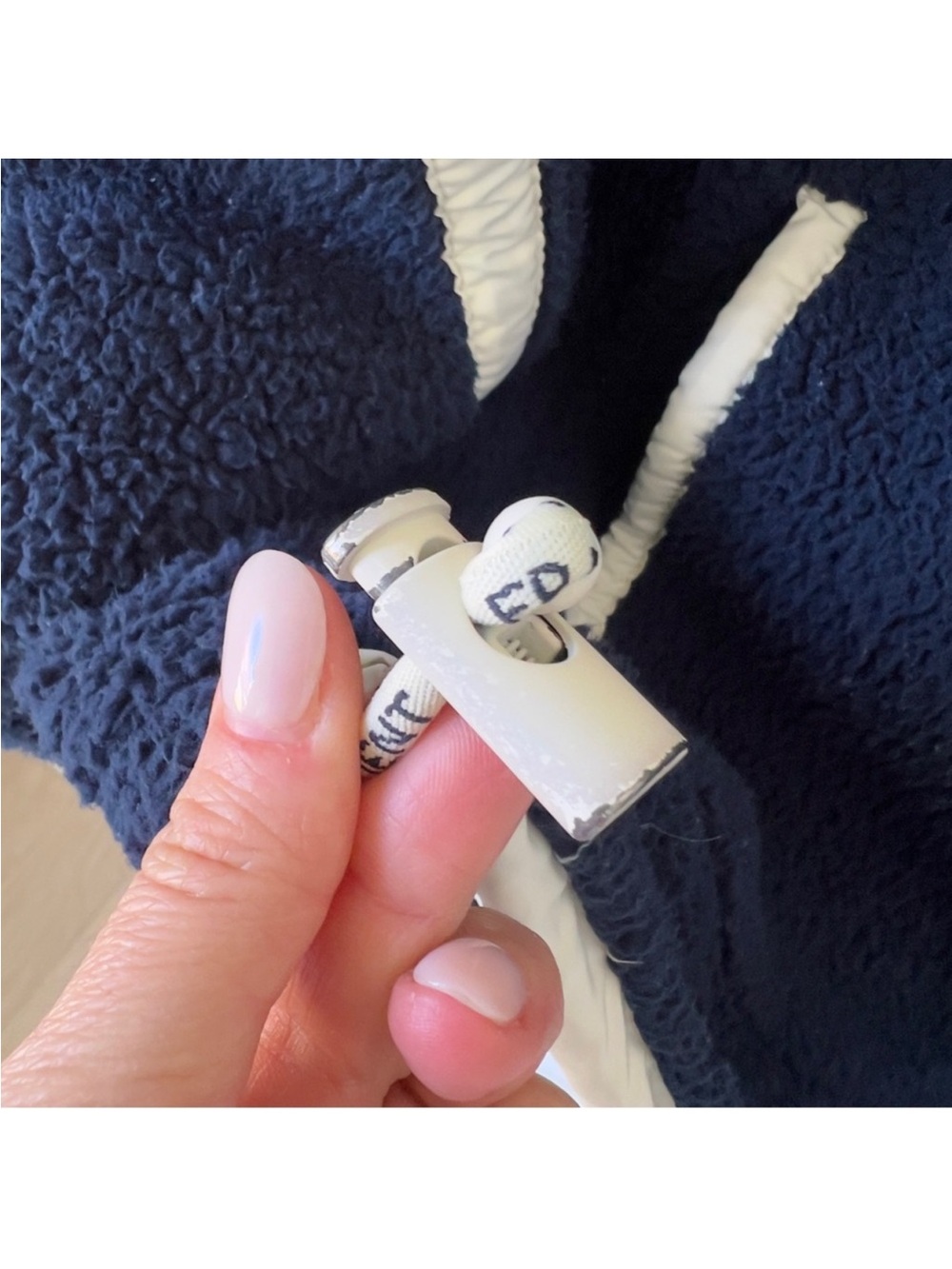 Free People FP Movement Mountain High 1/2 Zip Fleece Pullover in Navy Dark Blue - Picture 6 of 7